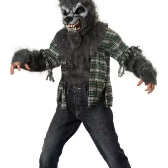 Spirit Werewolf Costume with Plaid and Fur - Picture 8 of 8